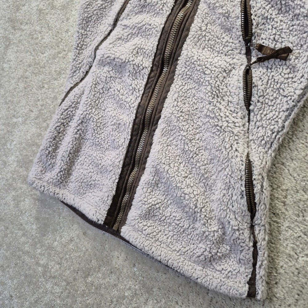 Kuhl Flight Vest Womens Small Beige Deep Pile Fleece Sherpa Full Zip Outdoor - Picture 3 of 11